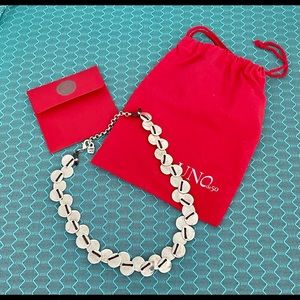 Uno de 50 Silver Disc Necklace! Rarely worn. Measures 16 in with 2 in extender.